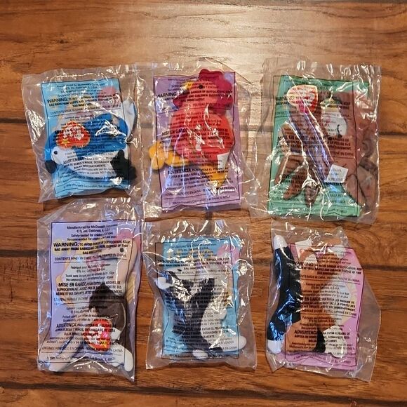 Bundle of 6 unopened McDonalds happy meal teanie beanie babies from 1999 - Picture 1 of 5